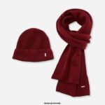 OLYMP dodatki 2DD6J2664 komplet kapa/šal bordo