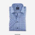 OLYMP oblačila 2DD6J1004 luxor modern fit, poslovna srajca, global kent, modra
