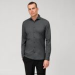 OLYMP oblačila 2DD6J100 št. six 24/7 super slim, poslovna srajca, kent, črna