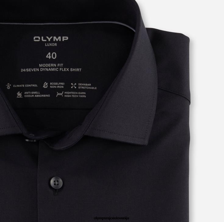 OLYMP oblačila 2DD6J1017 luxor 24/seven modern fit, poslovna srajca, global kent, črna - Image 2