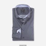 OLYMP oblačila 2DD6J102 št. six super slim, poslovna srajca, moderni kent, marine