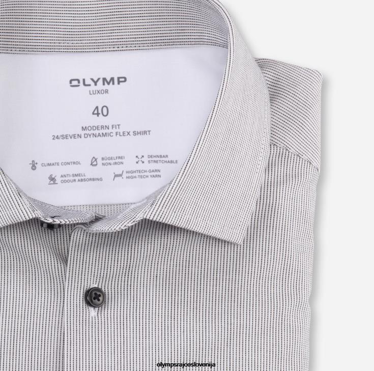 OLYMP oblačila 2DD6J1066 luxor 24/seven modern fit, poslovna srajca, global kent, črna - Image 2