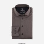 OLYMP oblačila 2DD6J1071 luxor 24/7 modern fit, poslovna srajca, global kent, taupe