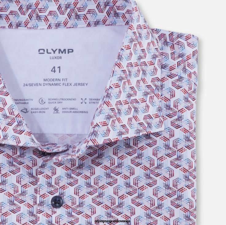 OLYMP oblačila 2DD6J1079 luxor 24/seven modern fit, poslovna srajca, kent, bela - Image 2