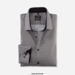 OLYMP oblačila 2DD6J108 št. six super slim, poslovna srajca, modern kent, olivna