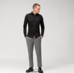 OLYMP oblačila 2DD6J109 št. six 24/seven super slim, poslovna srajca, urban kent, črna - Image 2
