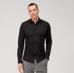 OLYMP oblačila 2DD6J109 št. six 24/seven super slim, poslovna srajca, urban kent, črna