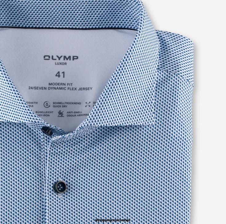 OLYMP oblačila 2DD6J1106 luxor 24/7 modern fit, poslovna srajca, kent, modra - Image 2