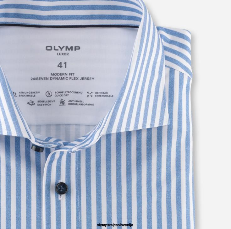 OLYMP oblačila 2DD6J1107 luxor 24/7 modern fit, poslovna srajca, kent, modra - Image 2