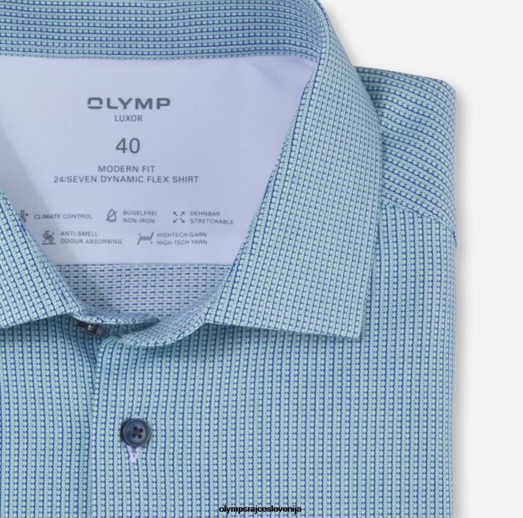 OLYMP oblačila 2DD6J1116 luxor 24/seven modern fit, poslovna srajca, global kent, svetlo zelena - Image 2