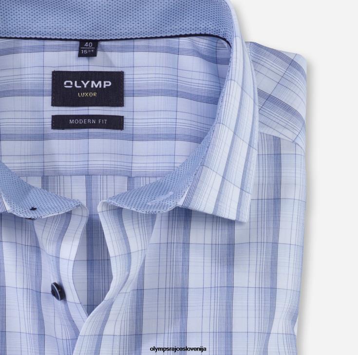 OLYMP oblačila 2DD6J1124 luxor modern fit, poslovna srajca, global kent, modra - Image 2