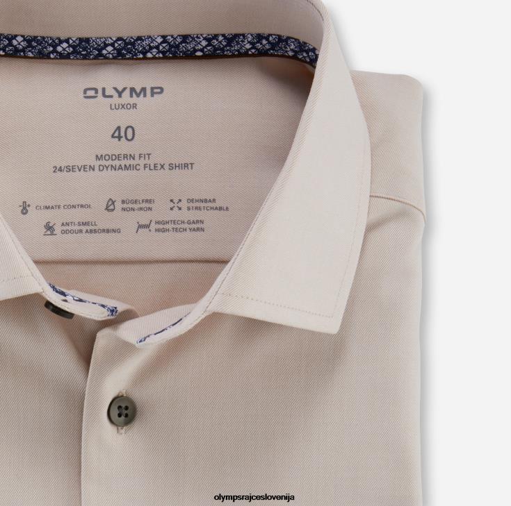 OLYMP oblačila 2DD6J1125 luxor 24/seven modern fit, poslovna srajca, global kent, naravna - Image 2