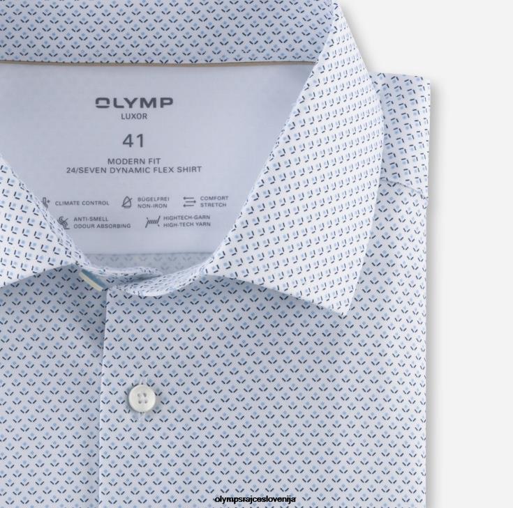 OLYMP oblačila 2DD6J1138 luxor 24/7 modern fit, poslovna srajca, global kent, modra - Image 2