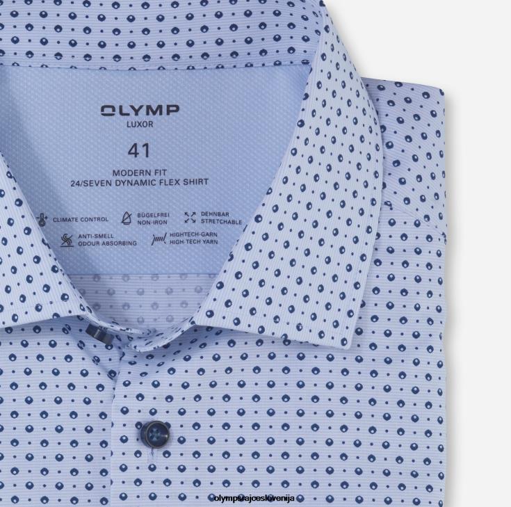 OLYMP oblačila 2DD6J1141 luxor 24/7 modern fit, poslovna srajca, global kent, modra - Image 2
