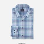 OLYMP oblačila 2DD6J1153 luxor modern fit, poslovna srajca, pod gumbi, aqua