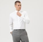 OLYMP oblačila 2DD6J119 št. six super slim, poslovna srajca, urban kent, svetlo bež