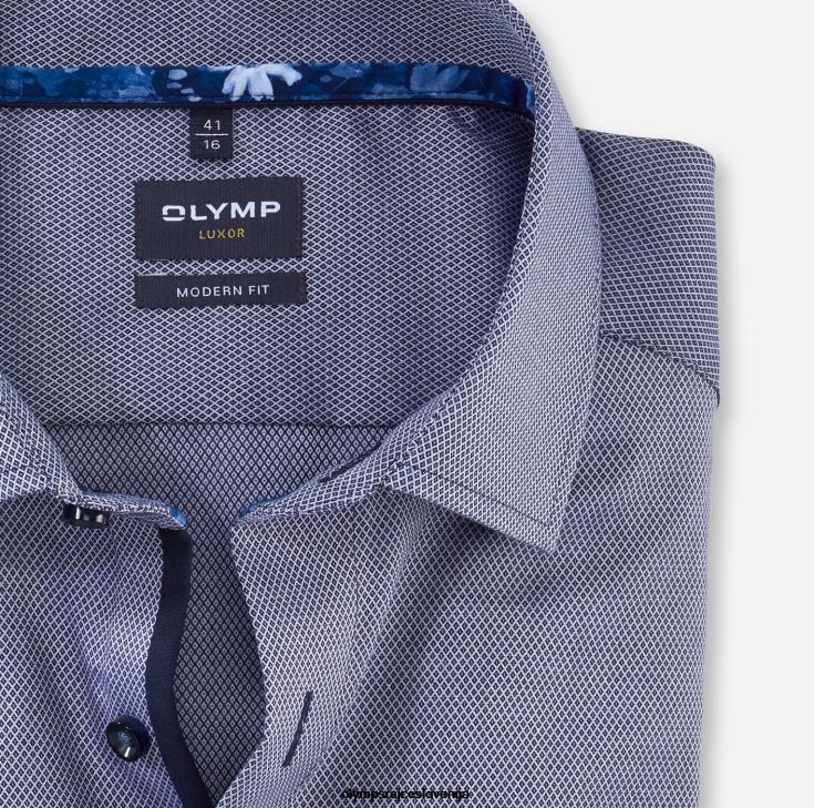 OLYMP oblačila 2DD6J1225 luxor modern fit, poslovna srajca, global kent, marine - Image 2