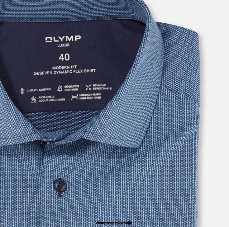 OLYMP oblačila 2DD6J1229 luxor 24/7 modern fit, poslovna srajca, global kent, marine - Image 2