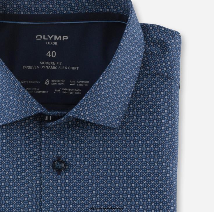 OLYMP oblačila 2DD6J1269 luxor 24/seven modern fit, poslovna srajca, modern kent, marine - Image 2