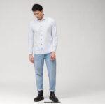 OLYMP oblačila 2DD6J127 št. six 24/7 super slim, poslovna srajca, kent, modra - Image 2
