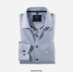 OLYMP oblačila 2DD6J1292 luxor modern fit, poslovna srajca, global kent, modra