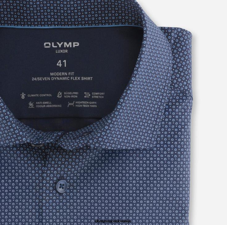 OLYMP oblačila 2DD6J1345 luxor 24/7 modern fit, poslovna srajca, global kent, marine - Image 2
