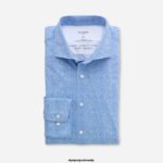 OLYMP oblačila 2DD6J1347 luxor 24/7 modern fit, poslovna srajca, kent, modra