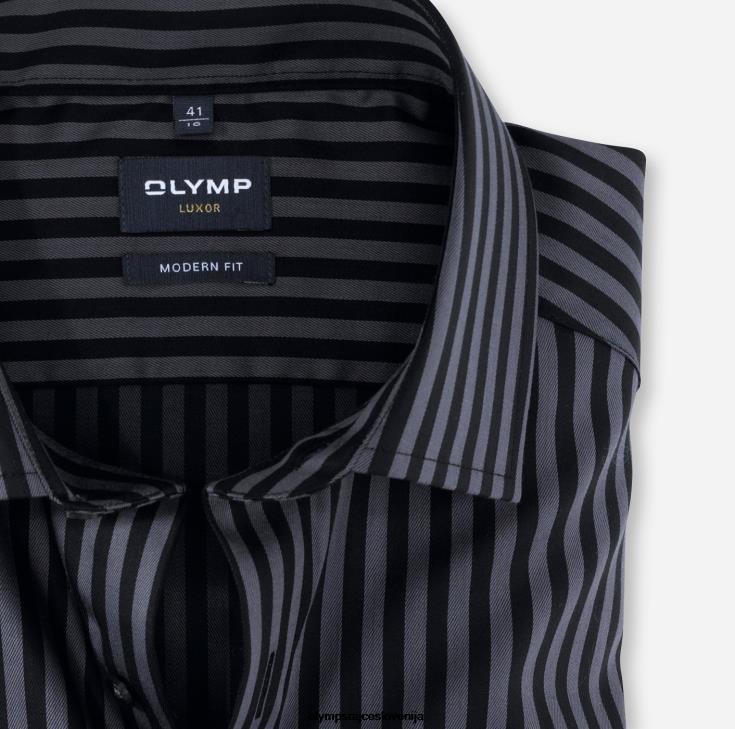 OLYMP oblačila 2DD6J1363 luxor modern fit, poslovna srajca, global kent, srebrno siva - Image 2
