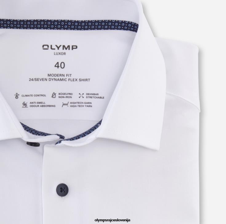 OLYMP oblačila 2DD6J1398 luxor 24/seven modern fit, poslovna srajca, global kent, bela - Image 2