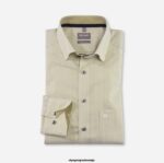 OLYMP oblačila 2DD6J1483 luxor comfort fit, poslovna srajca, pod gumbi, limeta