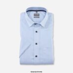 OLYMP oblačila 2DD6J1494 luxor comfort fit, poslovna srajca, pod gumbi, modra
