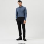 OLYMP oblačila 2DD6J154 št. six 24/7 super slim, poslovna srajca, kent, modra - Image 2