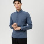 OLYMP oblačila 2DD6J154 št. six 24/7 super slim, poslovna srajca, kent, modra