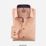 OLYMP oblačila 2DD6J1550 luxor comfort fit, poslovna srajca, new kent, oranžna