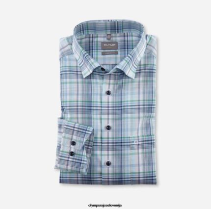 OLYMP oblačila 2DD6J1567 luxor comfort fit, poslovna srajca, pod gumbi, aqua