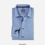 OLYMP oblačila 2DD6J1571 luxor comfort fit, poslovna srajca, new kent, modra