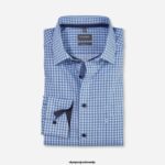 OLYMP oblačila 2DD6J1571 luxor comfort fit, poslovna srajca, new kent, modra