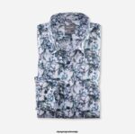 OLYMP oblačila 2DD6J1576 luxor comfort fit, poslovna srajca, pod gumbi, aqua
