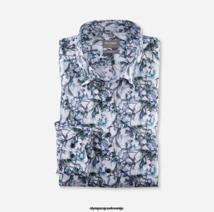 OLYMP oblačila 2DD6J1576 luxor comfort fit, poslovna srajca, pod gumbi, aqua
