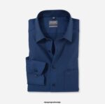 OLYMP oblačila 2DD6J1579 luxor comfort fit, poslovna srajca, new kent, smoke blue