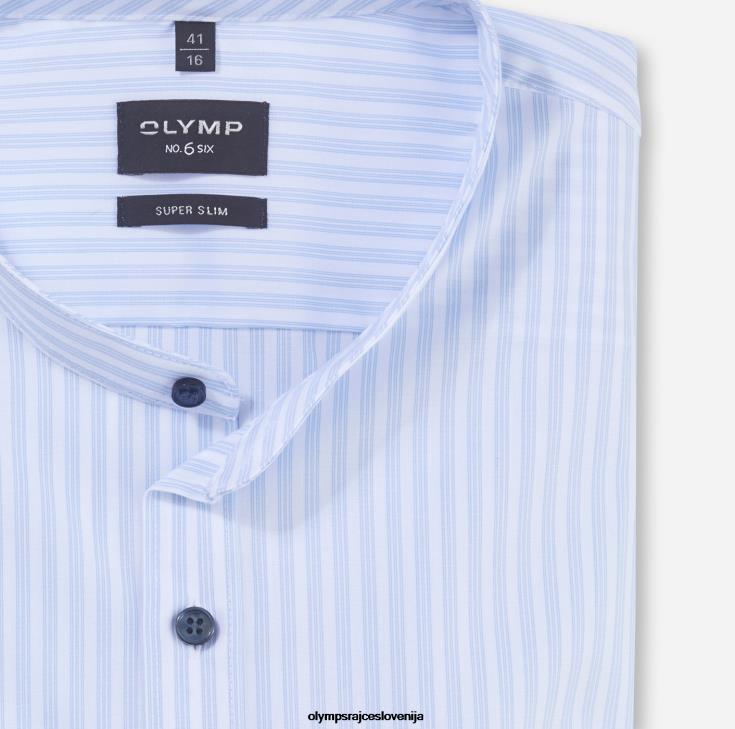OLYMP oblačila 2DD6J162 št. six super slim, poslovna srajca, stoječ ovratnik, modra - Image 2