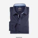 OLYMP oblačila 2DD6J1631 luxor comfort fit, poslovna srajca, new kent, marine