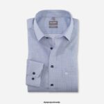 OLYMP oblačila 2DD6J1634 luxor comfort fit, poslovna srajca, new kent, modra