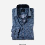 OLYMP oblačila 2DD6J164 št. six super slim, poslovna srajca, royal kent, naravna