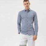 OLYMP oblačila 2DD6J165 št. six 24/7 super slim, poslovna srajca, moderni kent, marine