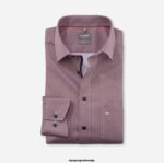 OLYMP oblačila 2DD6J1665 luxor comfort fit, poslovna srajca, new kent, rdeče oranžna
