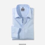 OLYMP oblačila 2DD6J1707 luxor comfort fit, poslovna srajca, ekstra kratek rokav, new kent, modra
