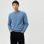 OLYMP oblačila 2DD6J1913 sweat modern fit, dimljeno modra