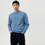 OLYMP oblačila 2DD6J1913 sweat modern fit, dimljeno modra