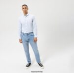 OLYMP oblačila 2DD6J191 št. six 24/7 super slim, poslovna srajca, moderna kent, modra - Image 2